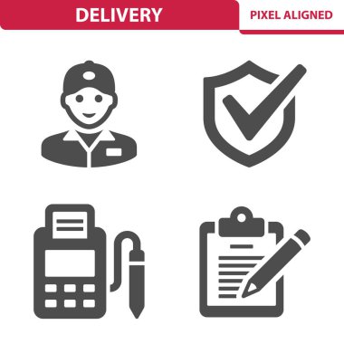 Teslimat Simgeleri - EPS 10 Vektör Simgesi Ayarları