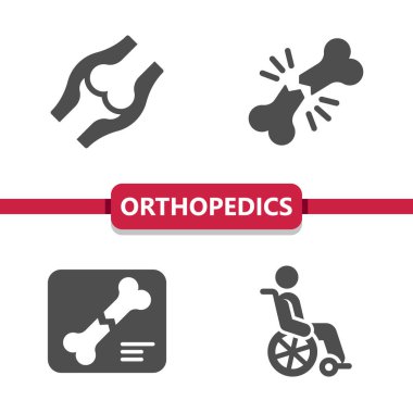 Ortopedi Simgeleri - EPS 10 vektör simgesi seti