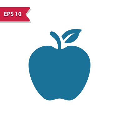 Elma, Meyve Simgesi - Profesyonel EPS 10 Vektör Simgesi