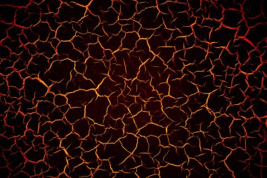 Yüzeyin çatlak dokusu. Doku için sıcak lav çatlağı arkaplanı 