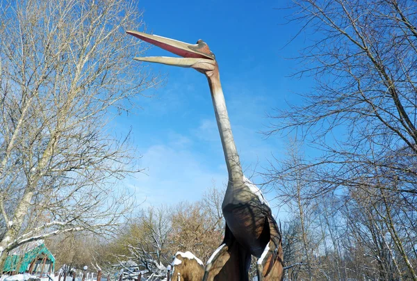 Quetzalcoatlus Classificação Pterosauria Comprimento Peso 200 Modelo Dinossauro Parque — Fotografia de Stock