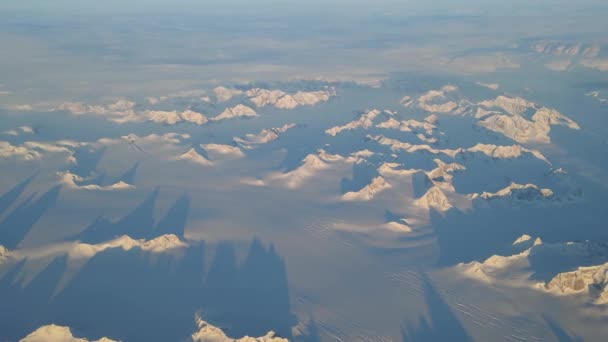 Grönländischer Eisschild Aus Der Luft Lässt Arktische Landschaft Schmelzen Klimawandel — Stockvideo