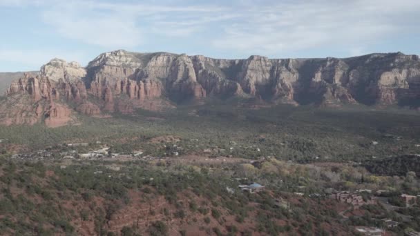 Sedona Arizona Çölü Görkemli Kızıl Kaya Sahnesi Buttes Dik Kanyon — Stok video
