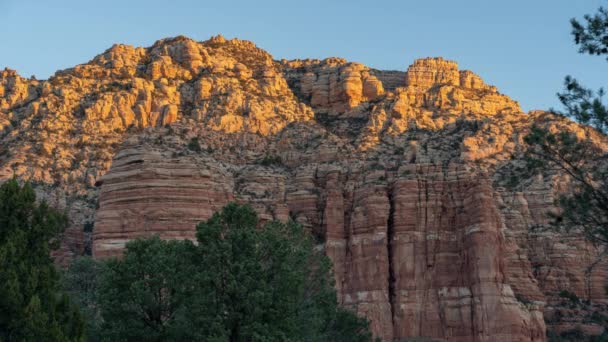 Sedona Arizona Desert Time Lapse Majestic Red Rock Scenery Buttes — стокове відео