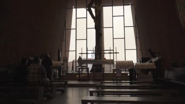 Sedona Arizona Circa 2021 Kaple Katolické Církevní Architektury Kříže — Stock video