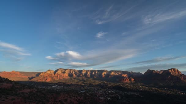 Sedona Arizona Desert Time Lapse Majestic Red Rock Scenery Buttes — Vídeo de stock