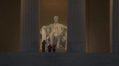Washington DC, ABD - Abraham Lincoln Anıt Binası ve Heykeli
