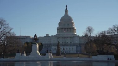 Washington DC, ABD - ABD Kongre Binası Noel sezonu boyunca