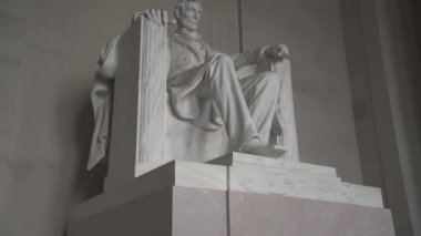 Washington DC, ABD - Abraham Lincoln Anıt Binası ve Heykeli