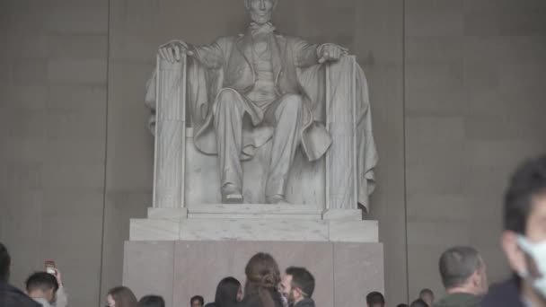 Washington Abraham Lincoln Memorial Building Statue — Vídeos de Stock