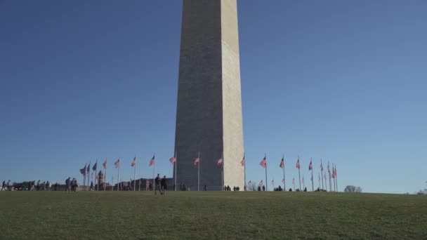 ワシントンDc 晴れた青空の下でのワシントン記念碑晴れた日 — ストック動画