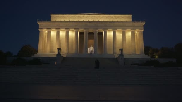 Washington Usa Abraham Lincoln Memorial Building Statue — Stock Video