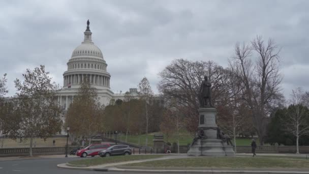 Washington Usa United States Capitol Building Christmas Season — Stockvideo