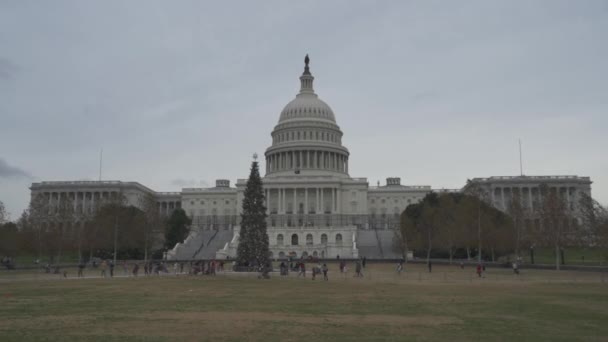 Washington Eua Capitólio Dos Estados Unidos Durante Temporada Natal — Vídeo de Stock