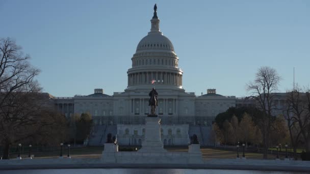 Washington Usa United States Capitol Building Christmas Season — Stockvideo