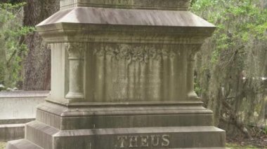 Savannah, Georgia, ABD - Wilmington Nehri 'nin Bonaventure Mezarlığı manzaralı blöfü