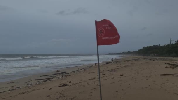 Bali Indonesia Very Dirty Beach Tons Trash Garbage Waste Seashore — Vídeo de Stock