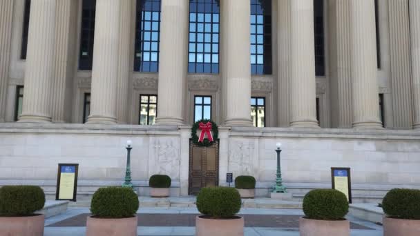 Washington Usa National Archives Museum Architecture Exterior — Vídeo de stock