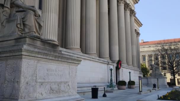 Washington Usa National Archives Museum Architecture Exterior — Vídeos de Stock