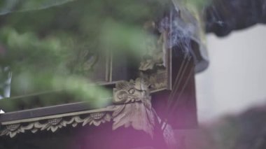 Hindu Incense on Balinese House Architecture