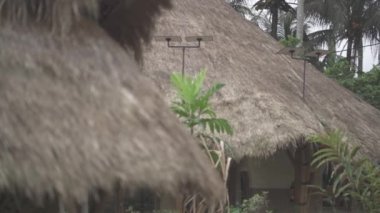 Solar Panels Technology Installed on Roof for Eco Living Villa Hotel Resort