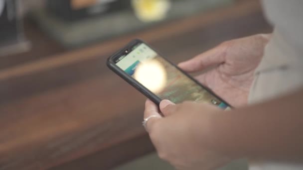 Barcode Payment Using Smart Phone Technology Future Banking Digital Era — Stock Video