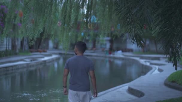Καθαρίστε Tukad Badung Ποταμού Denpasar Πόλη Μπαλί — Αρχείο Βίντεο