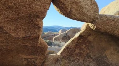 Kaliforniya 'daki Joshua Tree Ulusal Parkı' nın Doğal Çöl Manzarası