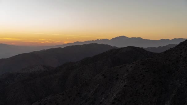 Time Lapse Sunset Keys View Πανοραμική Θέα Της Κοιλάδας Coachella — Αρχείο Βίντεο