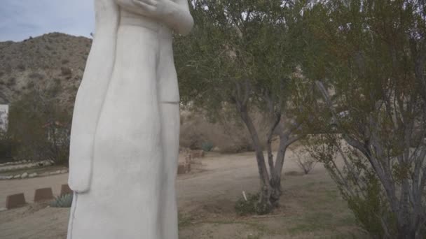 Yucca Valley Califórnia Eua Desert Christ Park Esculturas Imagens Retratando — Vídeo de Stock