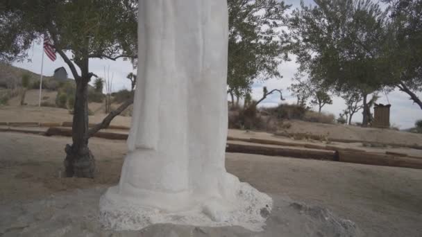 Yucca Valley Califórnia Eua Desert Christ Park Esculturas Imagens Retratando — Vídeo de Stock