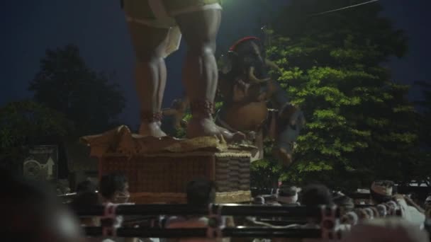 Bali Indonesia Marzo 2022 Desfile Ogoh Ogoh Hindú Festival Marionetas — Vídeos de Stock
