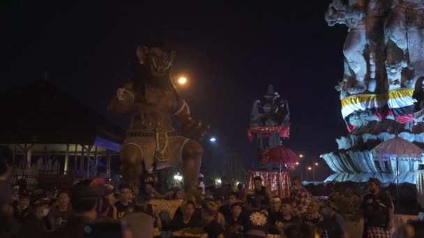 Bali Indonezja Marca 2022 Hinduski Balijski Ogoh Ogoh Parada Gigantyczny — Wideo stockowe