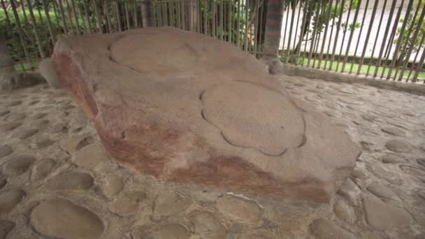 Bogor West Java Indonesië Batu Tulis Gegraveerd Stenen Monument Batutulis — Stockvideo