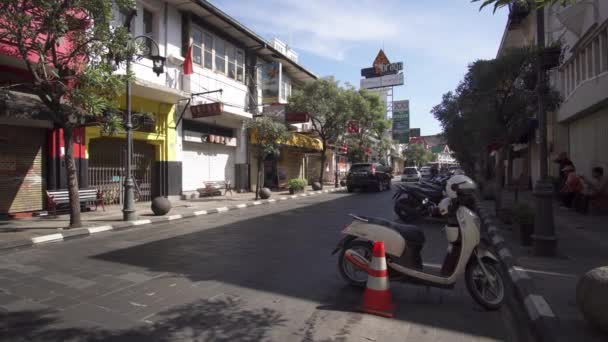 Bandung Java Occidental Indonesia Circa 2022 Actividad Gente Jalan Braga — Vídeos de Stock