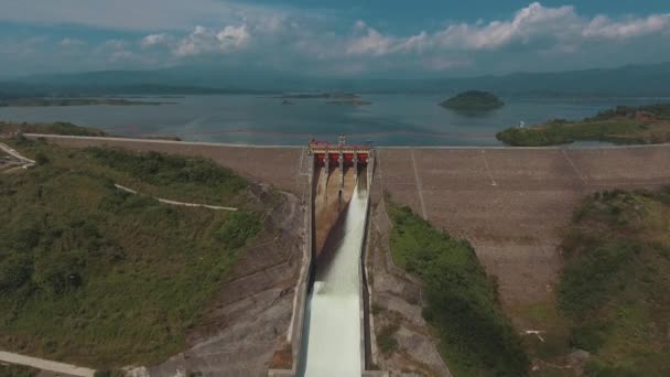 Sumedang Batı Java Endonezya Havacılık Jatigede Barajı Cimanuk Nehri Nde — Stok video