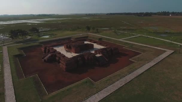 Karawang Západní Jáva Indonésie Letecký Archeologický Areál Batujaya Nejstarší Dochované — Stock video