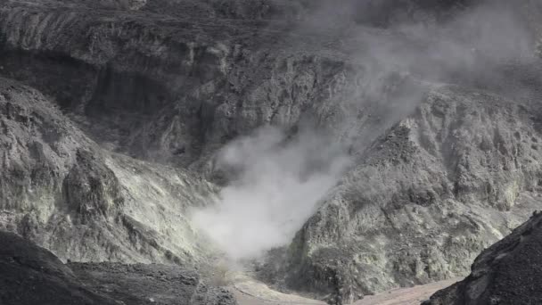 Krater Van Mount Tangkuban Perahu Vulkaan West Java Indonesië — Stockvideo