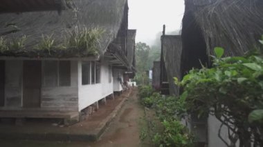Kampung Naga, Endonezya - Geleneksel Evler, Güzel Doğal Arazi, gür Yeşil Pirinç Tarlaları