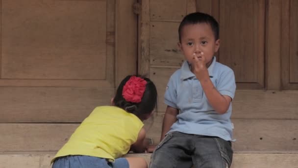 Kampung Naga Indonesia Portrait Village Indonesian Young Kids — Stok Video
