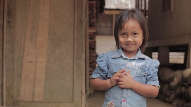 Kampung Naga Indonesien Porträtt Byn Indonesiska Små Barn — Stockvideo