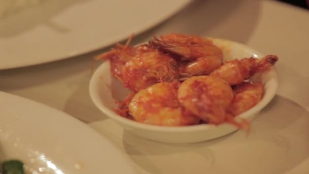 Udang Balado Indonesian Spicy Shrimp Asian Food — Stok Video