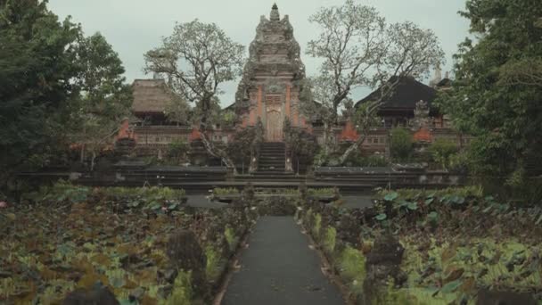 Saraswati Hindu Temple Lotus Garden Ubud Bali Indonesia — Video Stock