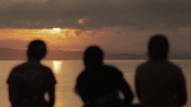 Beautiful Peaceful Sunrise at Pangandaran East Beach, West Java, Indonesia