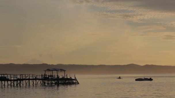 Beautiful Peaceful Sunrise Pangandaran East Beach West Java Indonesia — ストック動画