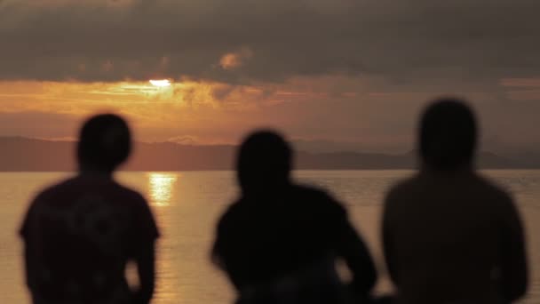 Beautiful Peaceful Sunrise Pangandaran East Beach West Java Indonesia — ストック動画