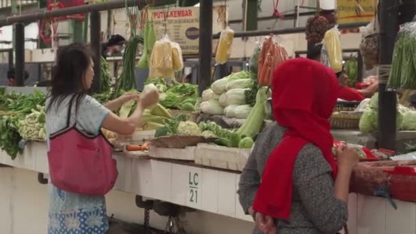 Bandung Indonésie Circa 2022 Lidská Aktivita Čistém Moderním Tradičním Mokrém — Stock video