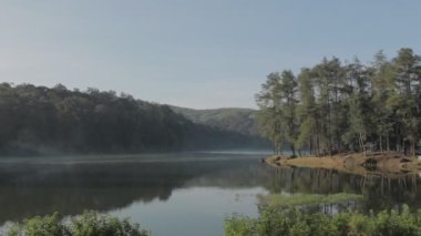 Peaceful Morning at Situ Patengan Patenggang Lake in Ciwidey Bandung West Java Indonesia