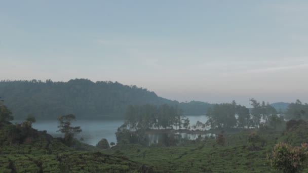 Manhã Pacífica Lago Situ Patengan Patenggang Ciwidey Bandung West Java — Vídeo de Stock