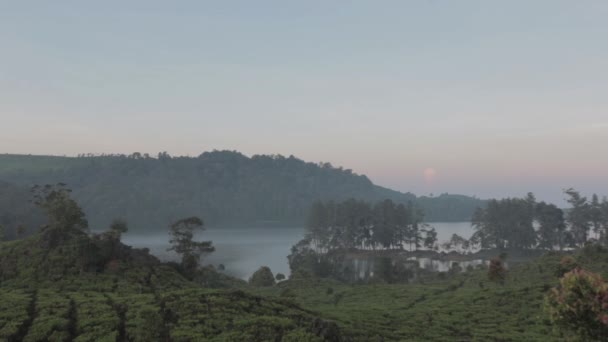 Rustige Ochtend Bij Situ Patengan Patenggang Lake Ciwidey Bandung West — Stockvideo